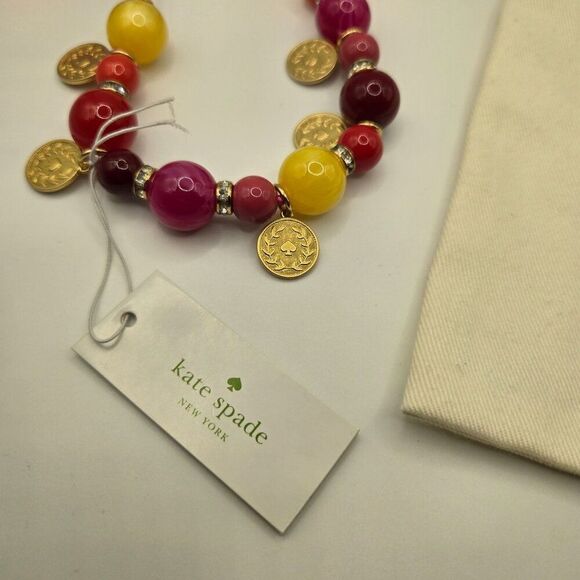 Kate Spade Pretty Poms Multi Tassel Bracelet Pink New $78 - Picture 3 of 4